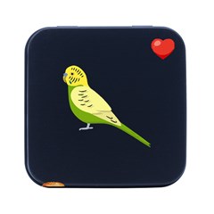 Budgerigar T- Shirt Steal Your Heart Budgerigar 01 T- Shirt Square Metal Box (black) by EnriqueJohnson