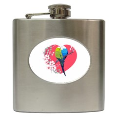 Budgerigar T- Shirt Steal Your Heart Budgerigar 04 T- Shirt Hip Flask (6 Oz) by EnriqueJohnson