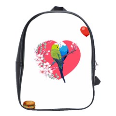 Budgerigar T- Shirt Steal Your Heart Budgerigar 04 T- Shirt School Bag (large) by EnriqueJohnson