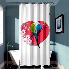 Budgerigar T- Shirt Steal Your Heart Budgerigar 04 T- Shirt Shower Curtain 36  X 72  (stall)  by EnriqueJohnson