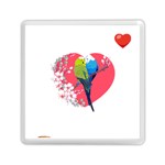 Budgerigar T- Shirt Steal Your Heart Budgerigar 04 T- Shirt Memory Card Reader (Square) Front