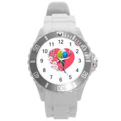 Budgerigar T- Shirt Steal Your Heart Budgerigar 04 T- Shirt Round Plastic Sport Watch (l) by EnriqueJohnson