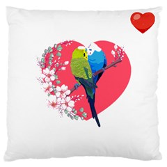 Budgerigar T- Shirt Steal Your Heart Budgerigar 04 T- Shirt Large Cushion Case (two Sides) by EnriqueJohnson