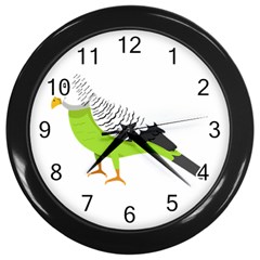 Budgerigar T- Shirt White Look Calm Budgerigar 05 T- Shirt Wall Clock (black) by EnriqueJohnson