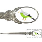 Budgerigar T- Shirt White Look Calm Budgerigar 05 T- Shirt Letter Opener Front