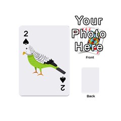 Budgerigar T- Shirt White Look Calm Budgerigar 05 T- Shirt Playing Cards 54 Designs (mini) by EnriqueJohnson