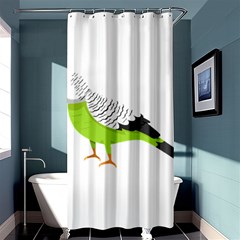 Budgerigar T- Shirt White Look Calm Budgerigar 05 T- Shirt Shower Curtain 36  X 72  (stall)  by EnriqueJohnson