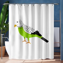 Budgerigar T- Shirt White Look Calm Budgerigar 05 T- Shirt Shower Curtain 60  X 72  (medium)  by EnriqueJohnson