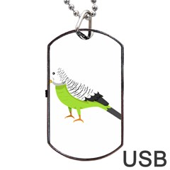 Budgerigar T- Shirt White Look Calm Budgerigar 05 T- Shirt Dog Tag Usb Flash (one Side) by EnriqueJohnson