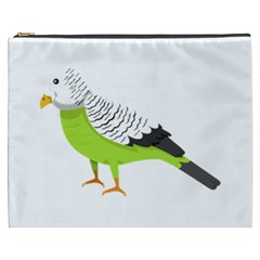 Budgerigar T- Shirt White Look Calm Budgerigar 05 T- Shirt Cosmetic Bag (xxxl) by EnriqueJohnson