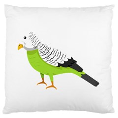 Budgerigar T- Shirt White Look Calm Budgerigar 05 T- Shirt Standard Premium Plush Fleece Cushion Case (one Side) by EnriqueJohnson