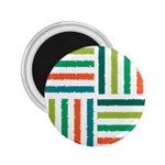 Striped Colorful Pattern Graphic 2.25  Magnets Front