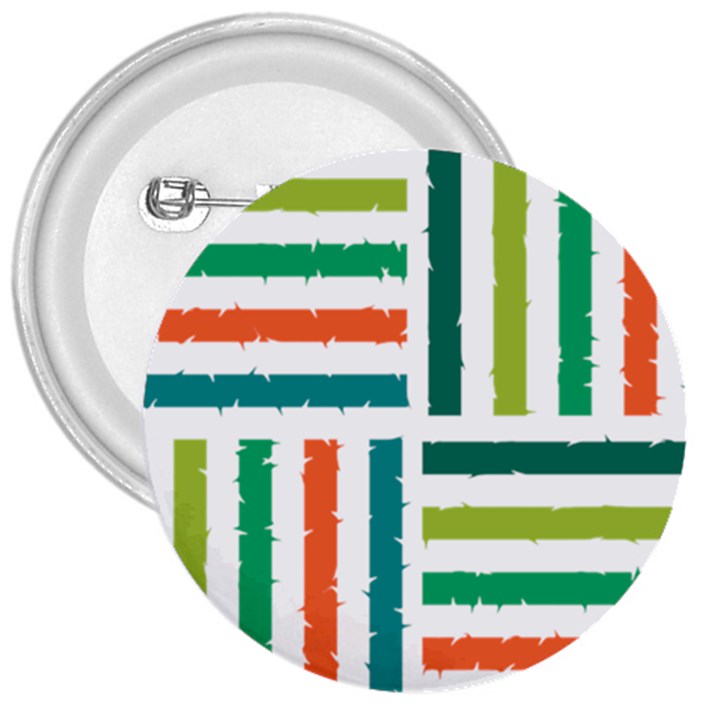 Striped Colorful Pattern Graphic 3  Buttons