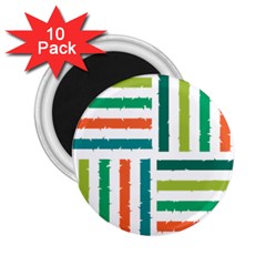 Striped Colorful Pattern Graphic 2.25  Magnets (10 pack) 