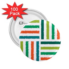 Striped Colorful Pattern Graphic 2.25  Buttons (100 pack) 