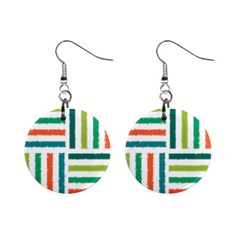 Striped Colorful Pattern Graphic Mini Button Earrings