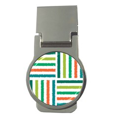 Striped Colorful Pattern Graphic Money Clips (Round) 