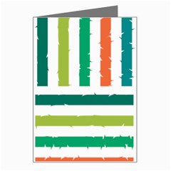 Striped Colorful Pattern Graphic Greeting Card by Pakjumat