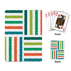 Striped Colorful Pattern Graphic Playing Cards Single Design (rectangle) by Pakjumat