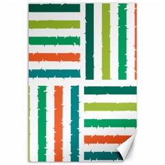 Striped Colorful Pattern Graphic Canvas 12  X 18  by Pakjumat