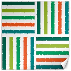 Striped Colorful Pattern Graphic Canvas 16  X 16  by Pakjumat