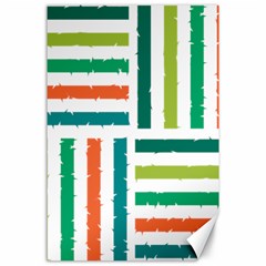 Striped Colorful Pattern Graphic Canvas 24  x 36 