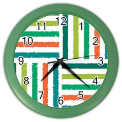 Striped Colorful Pattern Graphic Color Wall Clock