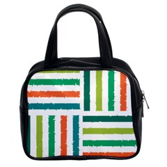 Striped Colorful Pattern Graphic Classic Handbag (Two Sides)