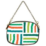 Striped Colorful Pattern Graphic Chain Purse (Two Sides) Front