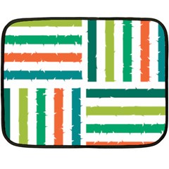 Striped Colorful Pattern Graphic Two Sides Fleece Blanket (Mini)