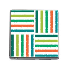 Striped Colorful Pattern Graphic Memory Card Reader (Square 5 Slot)