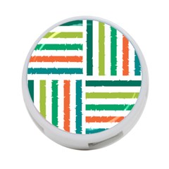 Striped Colorful Pattern Graphic 4-Port USB Hub (One Side)