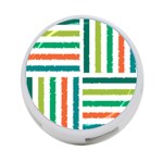 Striped Colorful Pattern Graphic 4-Port USB Hub (Two Sides) Back