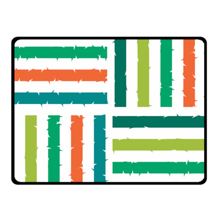 Striped Colorful Pattern Graphic Fleece Blanket (Small)