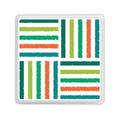 Striped Colorful Pattern Graphic Memory Card Reader (Square)