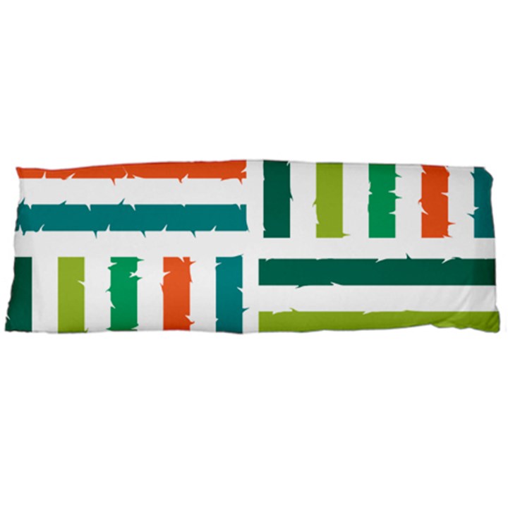 Striped Colorful Pattern Graphic Body Pillow Case (Dakimakura)