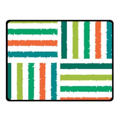 Striped Colorful Pattern Graphic Two Sides Fleece Blanket (small) by Pakjumat