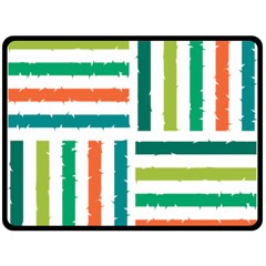 Striped Colorful Pattern Graphic Two Sides Fleece Blanket (Large)