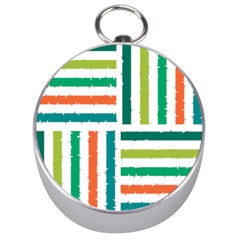 Striped Colorful Pattern Graphic Silver Compasses by Pakjumat