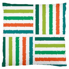 Striped Colorful Pattern Graphic Standard Premium Plush Fleece Cushion Case (One Side)