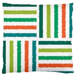 Striped Colorful Pattern Graphic Standard Premium Plush Fleece Cushion Case (Two Sides) Back