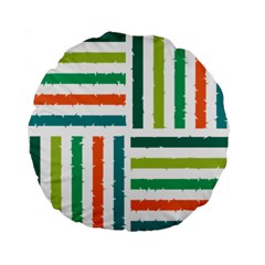 Striped Colorful Pattern Graphic Standard 15  Premium Flano Round Cushions