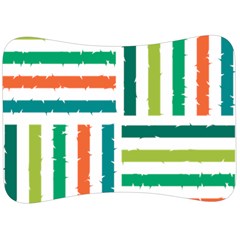 Striped Colorful Pattern Graphic Velour Seat Head Rest Cushion