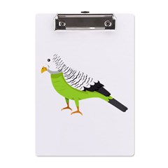 Budgerigar T- Shirt White Look Calm Budgerigar 05 T- Shirt A5 Acrylic Clipboard by EnriqueJohnson