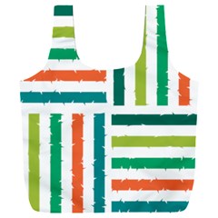 Striped Colorful Pattern Graphic Full Print Recycle Bag (xxl) by Pakjumat