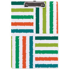 Striped Colorful Pattern Graphic A4 Acrylic Clipboard by Pakjumat