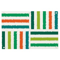 Striped Colorful Pattern Graphic Banner and Sign 6  x 4 