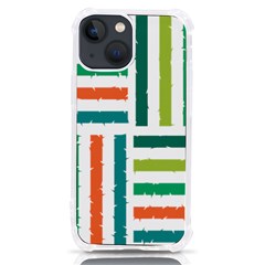 Striped Colorful Pattern Graphic Iphone 13 Mini Tpu Uv Print Case by Pakjumat