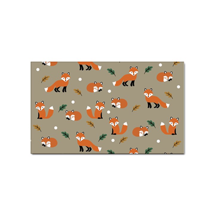 Fox Pattern Texture Sticker Rectangular (100 pack)