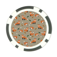 Fox Pattern Texture Poker Chip Card Guard